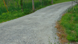 A driveway that was flattened out by Schmalz Excavation