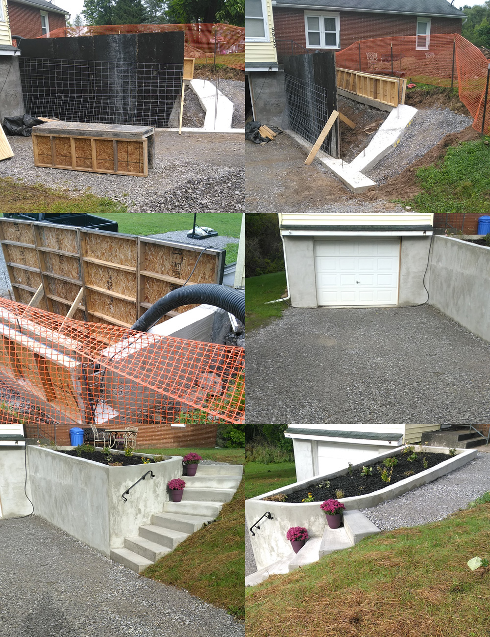 Concrete Wall and Stairs